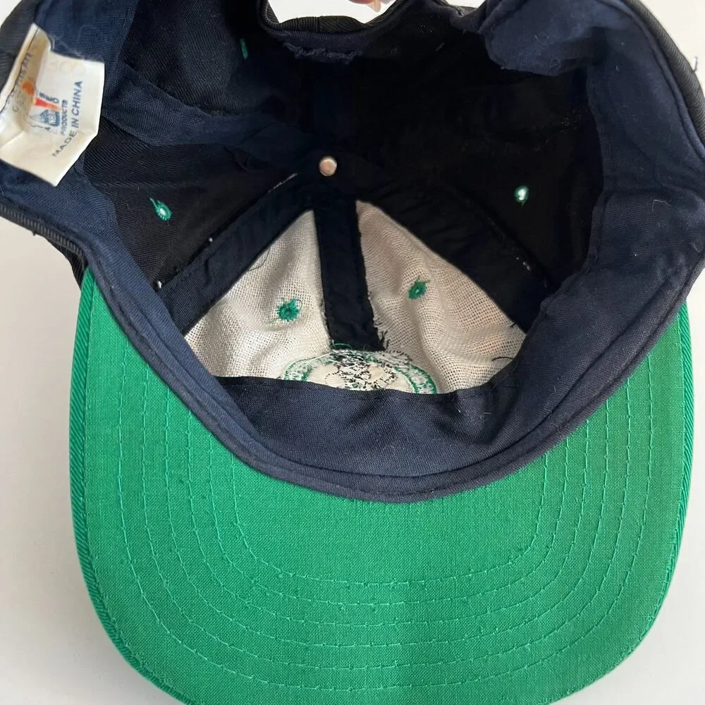 BOSTON CELTICS Vintage 90s Kids Green Black Snapback Basketball NBA Cap Hat